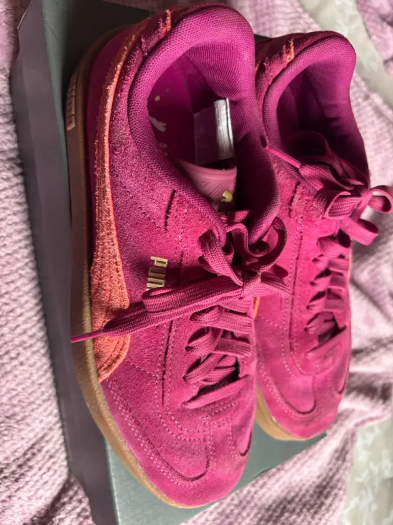 Zapatillas deportivas rosas Puma de gamuza - 2