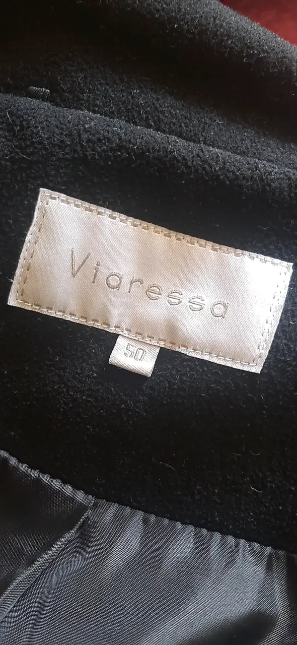 Abrigo negro elegante para mujer Viaressa - 3