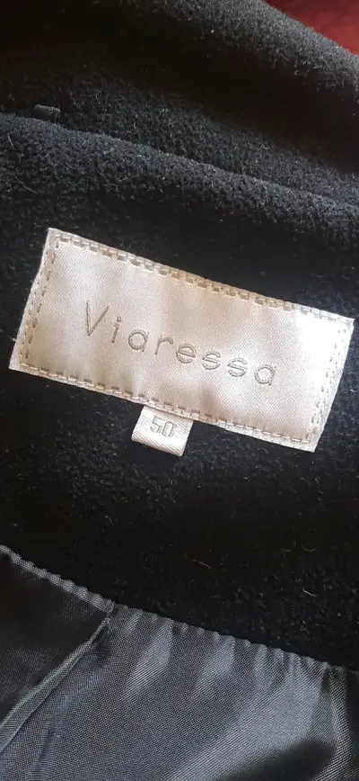 Abrigo negro elegante para mujer Viaressa - miniatura 3