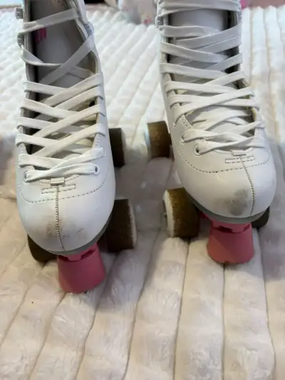 Patines artísticos Rider Roller blancos y rosados - miniatura 3