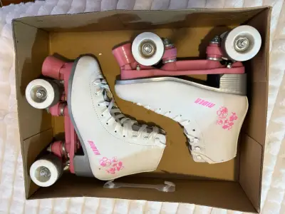Patines artísticos Rider Roller blancos y rosados - miniatura 4
