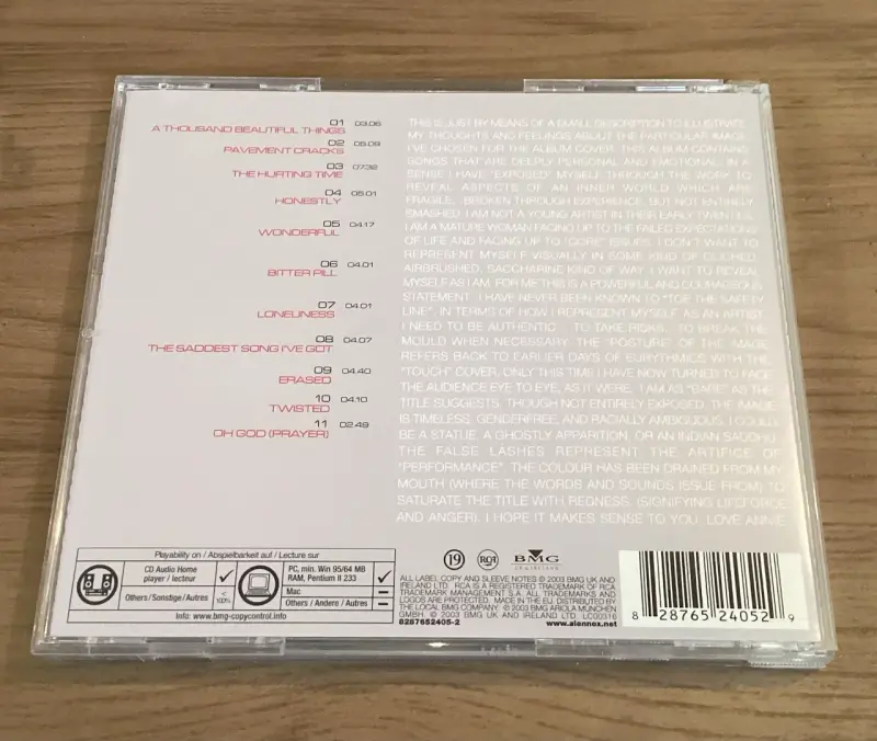 CD Annie Lennox - Bare - 2