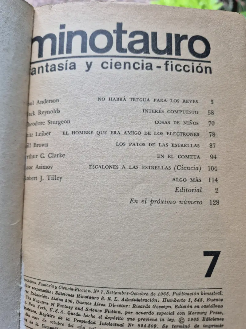 Revista Minotauro Fantasía y Ciencia Ficción 1968 - 2