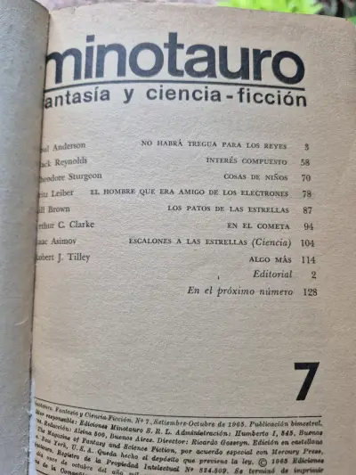 Revista Minotauro Fantasía y Ciencia Ficción 1968 - miniatura 2