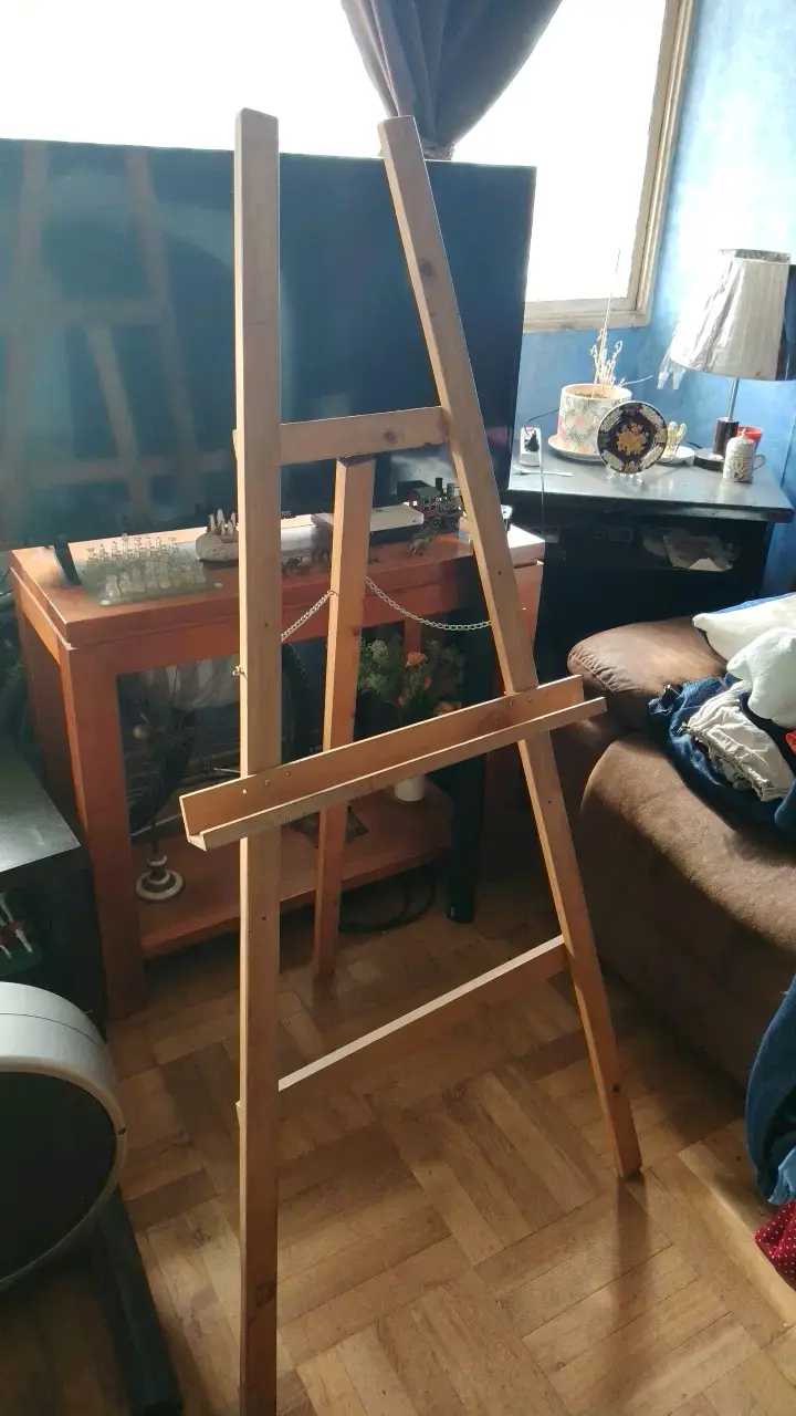 Caballete de madera para pintura