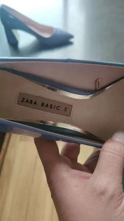 Zapatos de tacón azul Zara Basic - miniatura 2