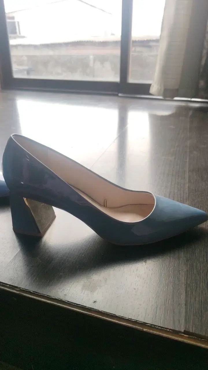 Zapatos de tacón azul Zara Basic - 3
