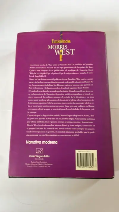 Libro Eminencia de Morris West en buen estado - miniatura 2