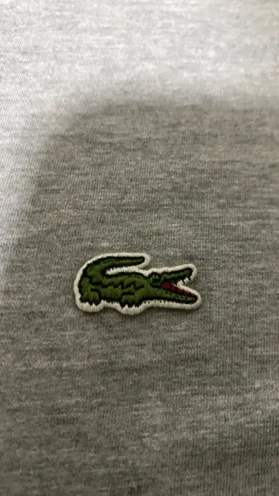 Polera gris Lacoste Regular Fit para hombre - miniatura 3