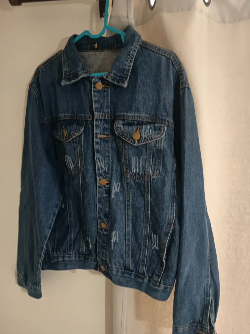Chaqueta de mezclilla con bordado colorido - 1