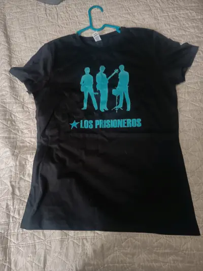 Polera negra Los Prisioneros con diseño gráfico - miniatura 1