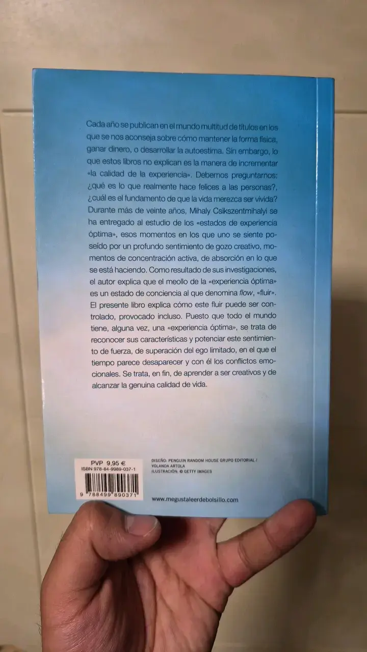 Libro Fluir de Mihaly Csikszentmihalyi - 2