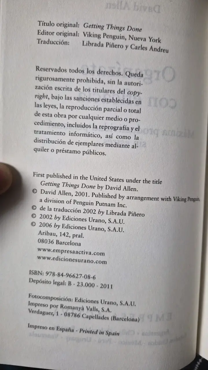 Organízate con Eficacia - David Allen - 4