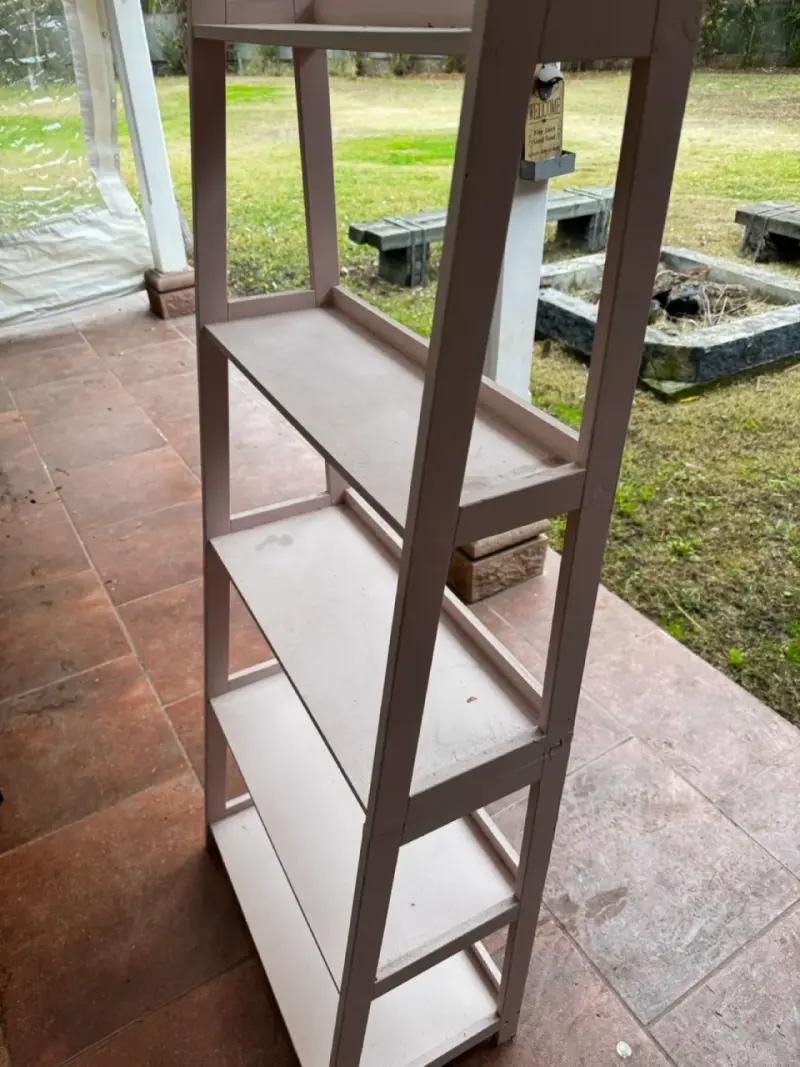 Estantería de madera color palo rosa de 5 niveles - 2