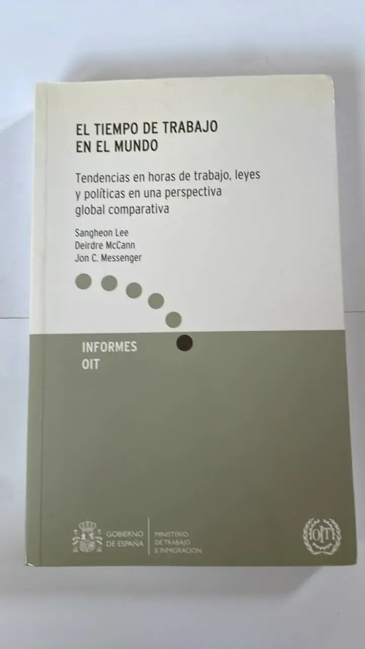 Libro 'El Tiempo de Trabajo en el Mundo' de Sangheon Lee