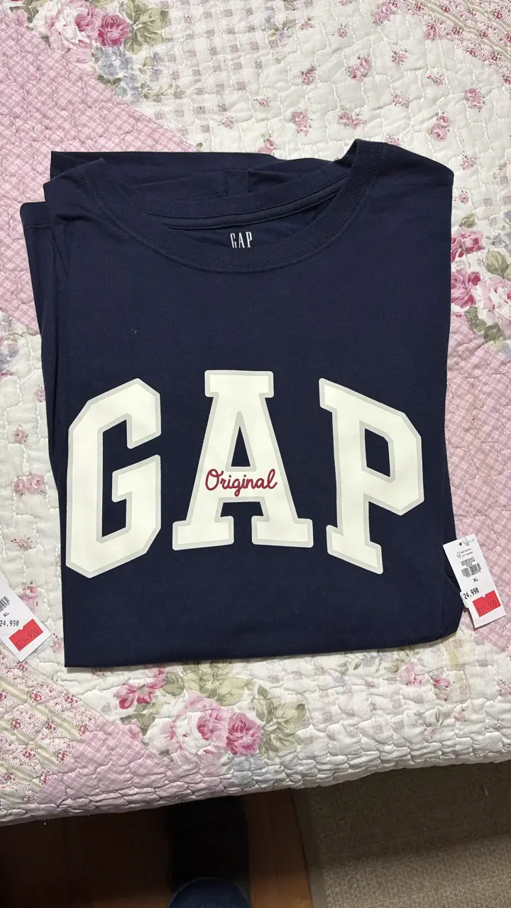 Polera GAP Original azul y gris - 1