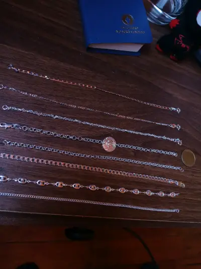 Conjuto de pulseras de plata 925, vienen 8 - miniatura 1