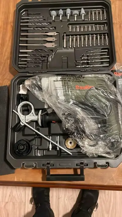 Kit Taladro Percutor Bauker 900W con Accesorios - miniatura 2