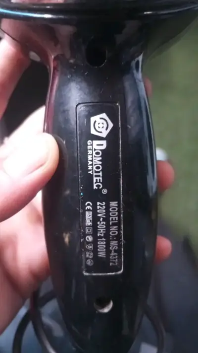 Secador de Pelo Domotec 1800W Negro - miniatura 1