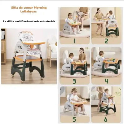 Silla de Comer LuBabycas Morning Multifuncional - miniatura 2