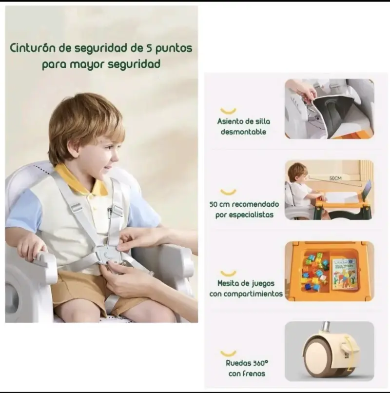 Silla de Comer LuBabycas Morning Multifuncional - 3