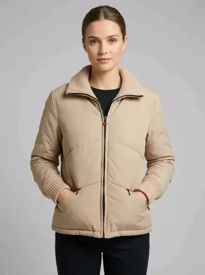 Chaqueta acolchada beige Esprit para mujer - miniatura 6