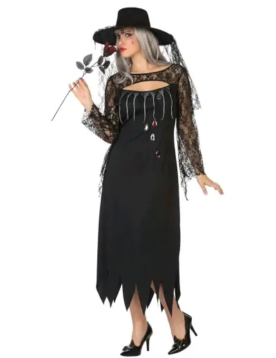 Vestido con gotas de sangre Talla M - miniatura 1