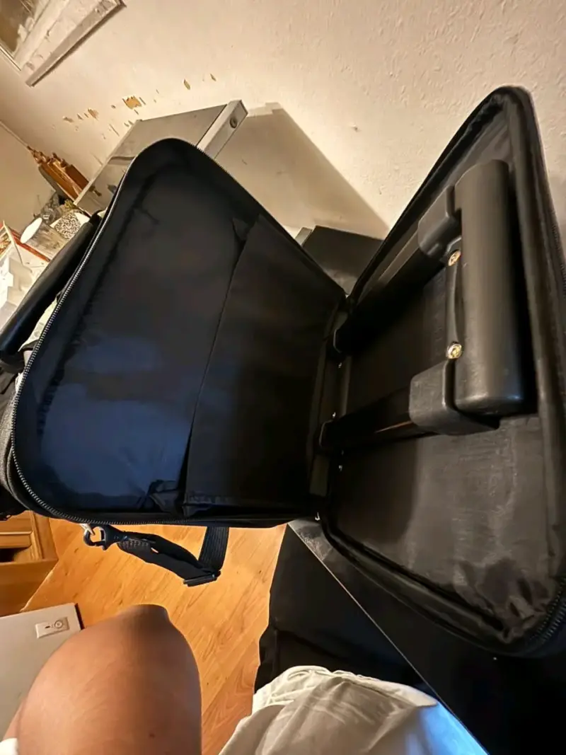 Maletín de viaje con ruedas negro - 3