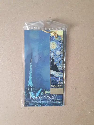Marcapágina La noche Estrellada hilo dorado - miniatura 1
