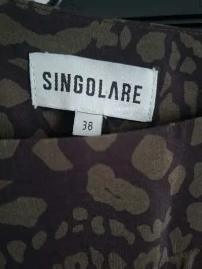 Pantalón Singolare estampado floral marrón y amarillo - miniatura 3
