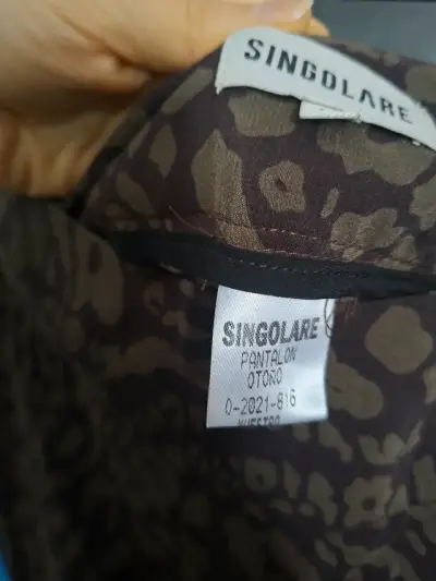 Pantalón Singolare estampado floral marrón y amarillo - miniatura 4