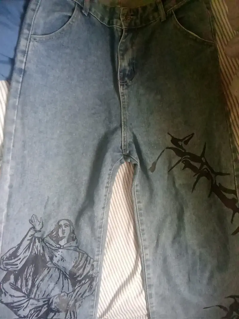 Jeans de mezclilla con diseño artístico Faz Fashion - 2