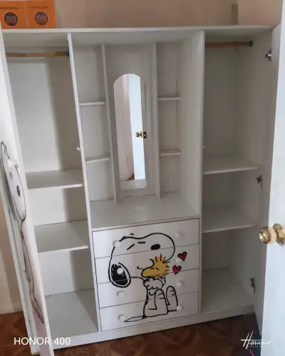 Ropero infantil blanco con diseño de Snoopy - miniatura 2