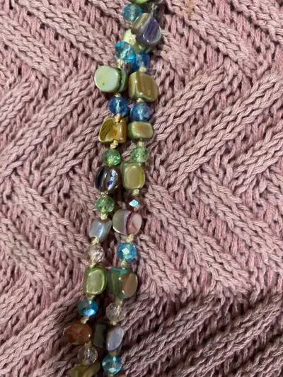 Collar de cuentas multicolor estilo bohemio - miniatura 3