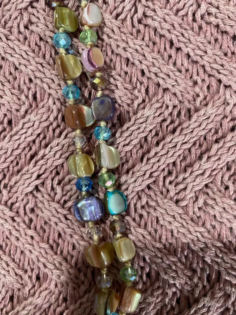 Collar de cuentas multicolor estilo bohemio - 4