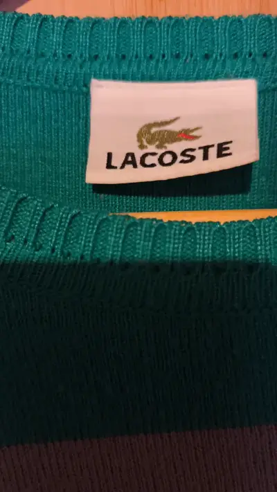 Suéter Lacoste a rayas verde y blanco - miniatura 2