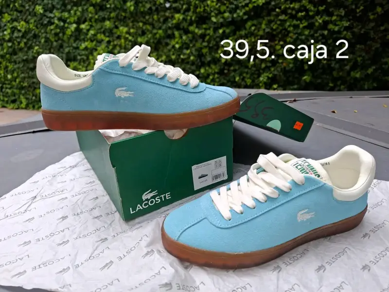 Zapatillas Lacoste celestes talla 39.5 - 1