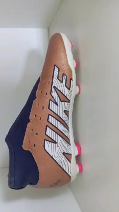 Botines de fútbol Nike Mercurial bronce y azul - miniatura 5