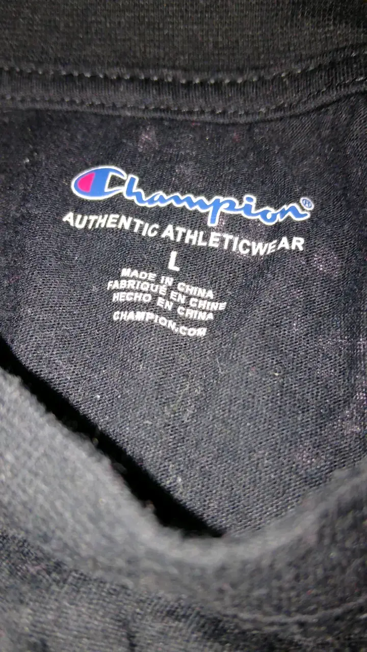 Polera Champion negra con logo multicolor - 2