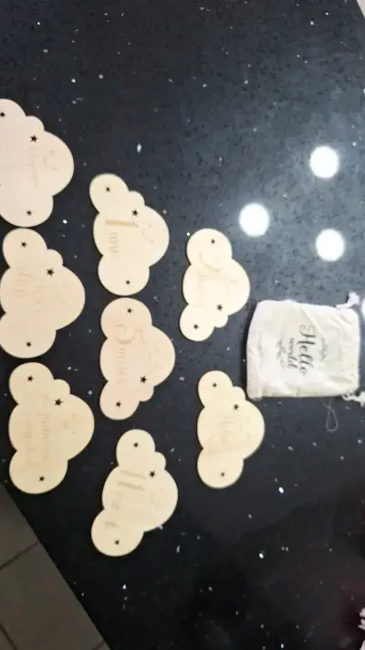 Set de placas de hitos mensuales para bebé - miniatura 1