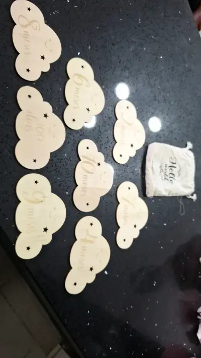Set de placas de hitos mensuales para bebé - miniatura 3