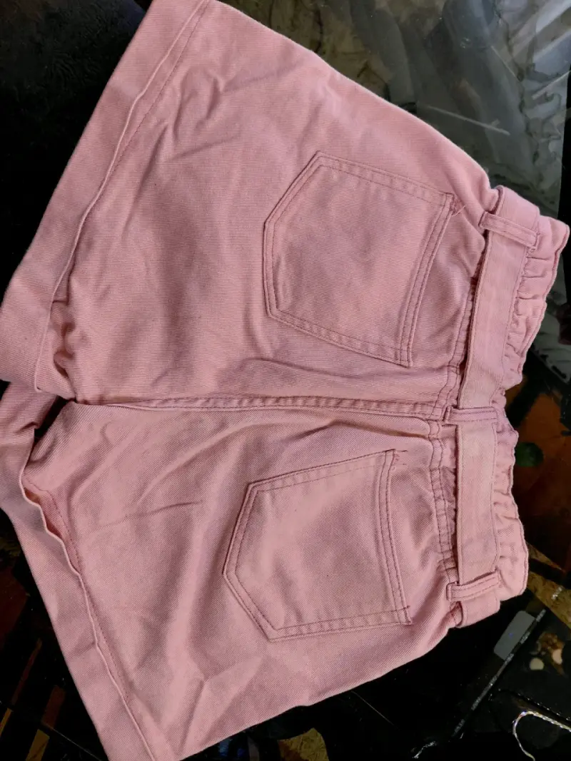 Shorts rosados con cinturón Sybilla - 2