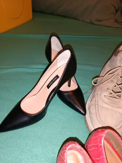 Zapatos de Tacón Negro Nine West Elegantes - miniatura 3