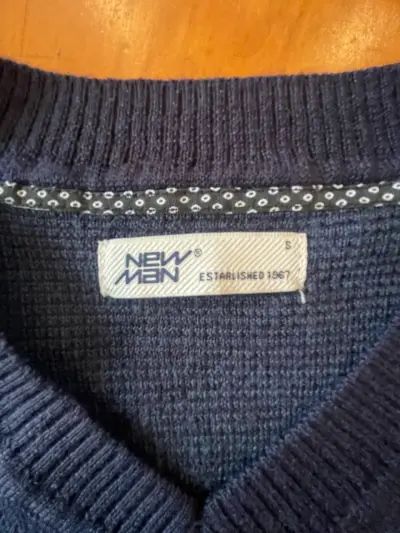 Suéter azul marino para hombre New Man - miniatura 1