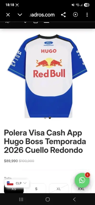 Polera Hugo Boss Red Bull Racing 2026 - miniatura 1