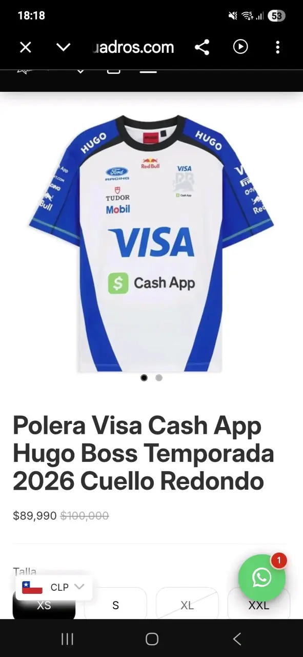 Polera Hugo Boss Red Bull Racing 2026 - 2