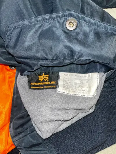 Chaqueta bomber azul marino  MA1 Alpha original - miniatura 5