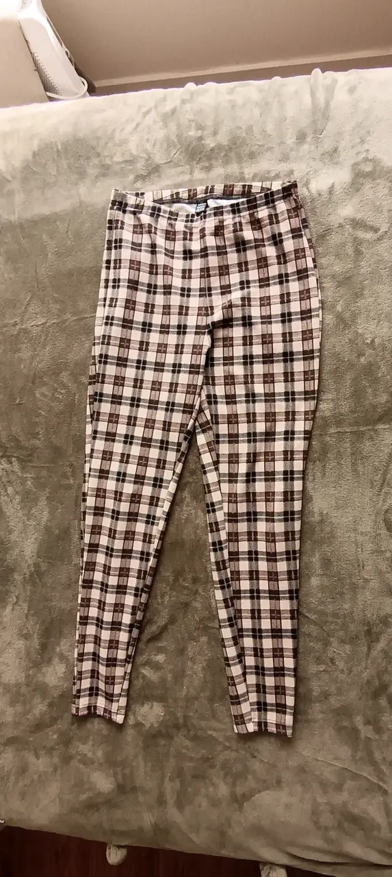 Pantalones a cuadros para mujer en tonos marrones - 2
