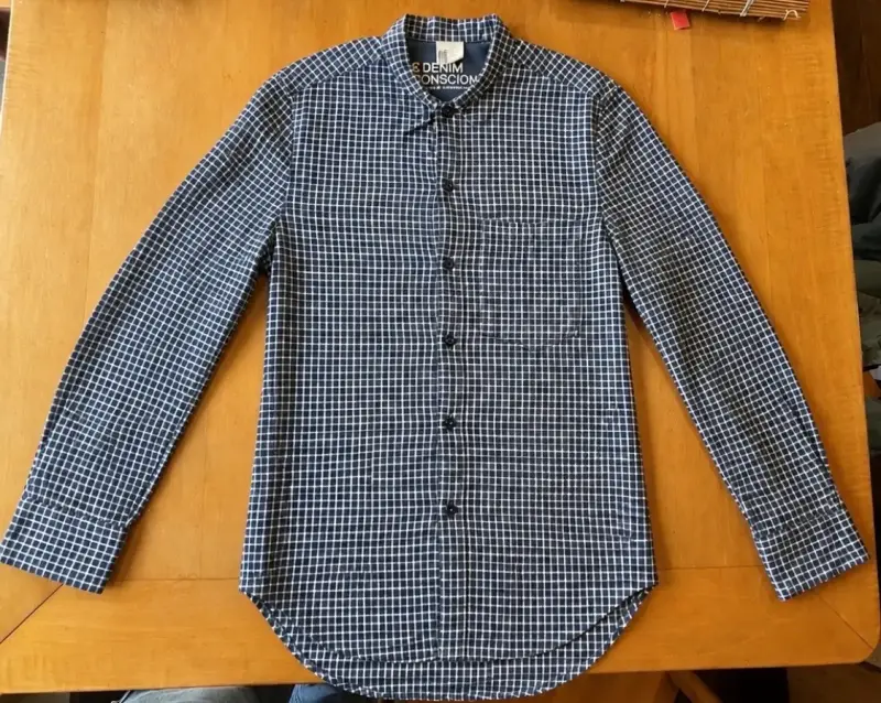Camisa a cuadros azul de H&M para hombre - 2