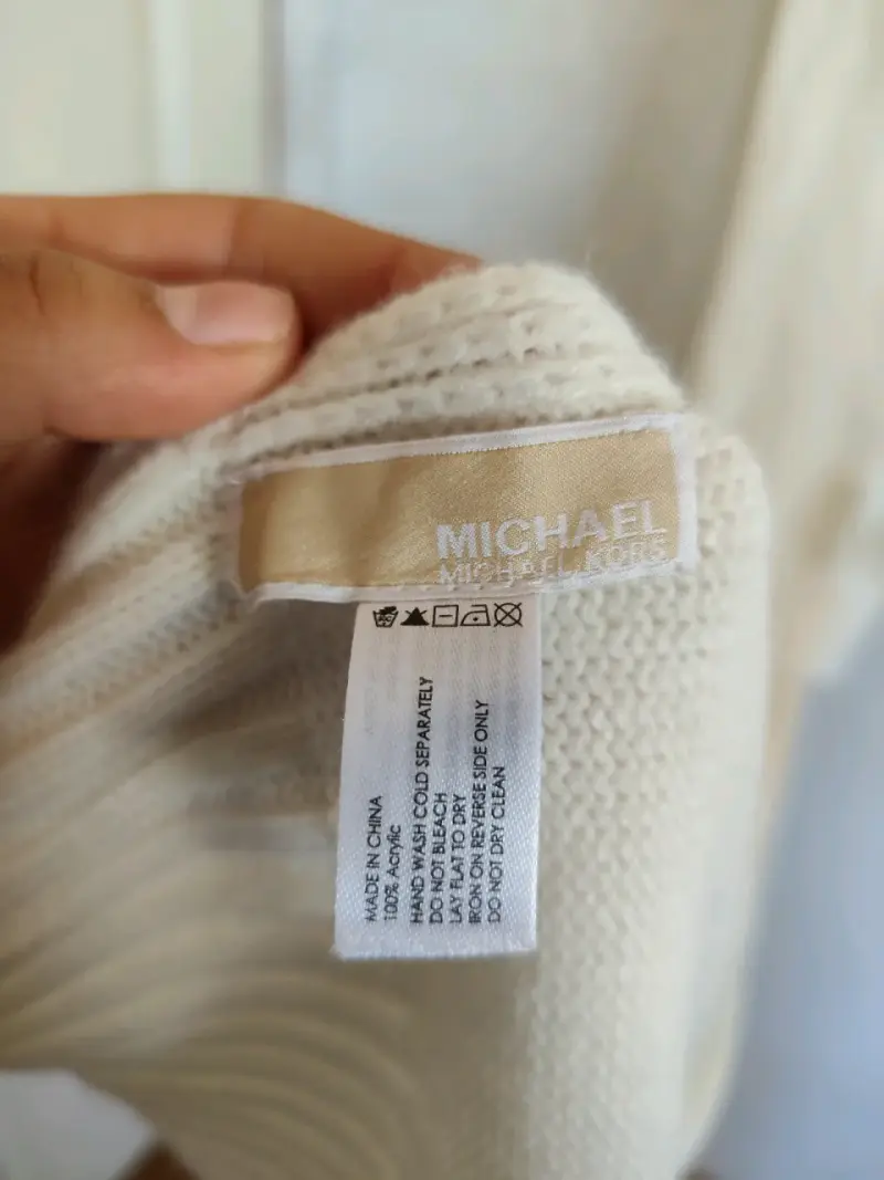 Bufanda de lana blanca Michael Kors con logo - 2